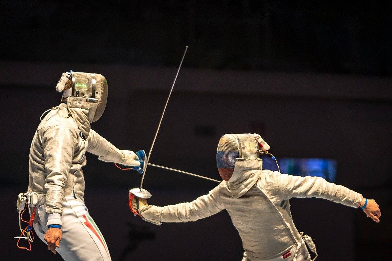 fencing, people, playing
